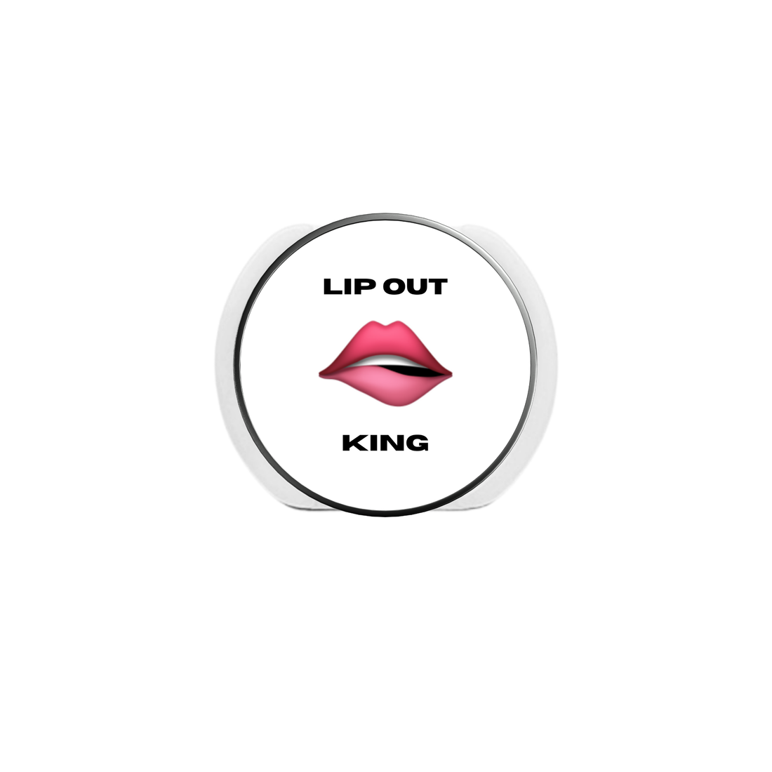 Lip Out King SNAP Hat Clip (White)